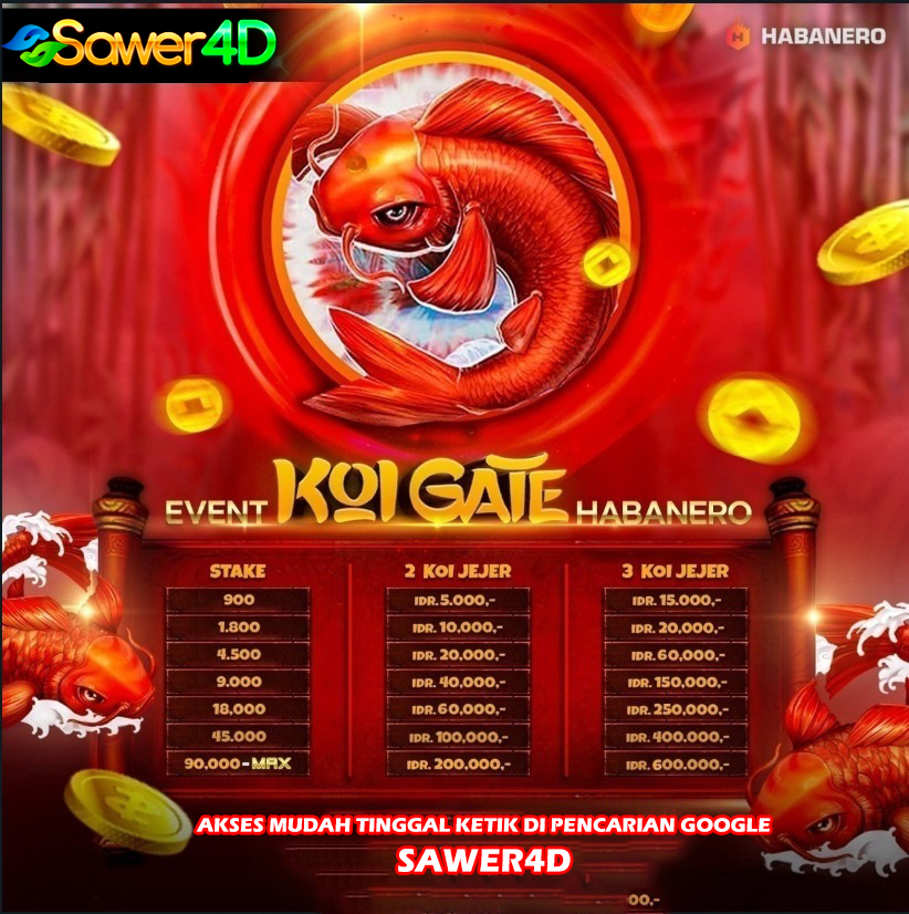 bonus Koi Gate SAWER4D
